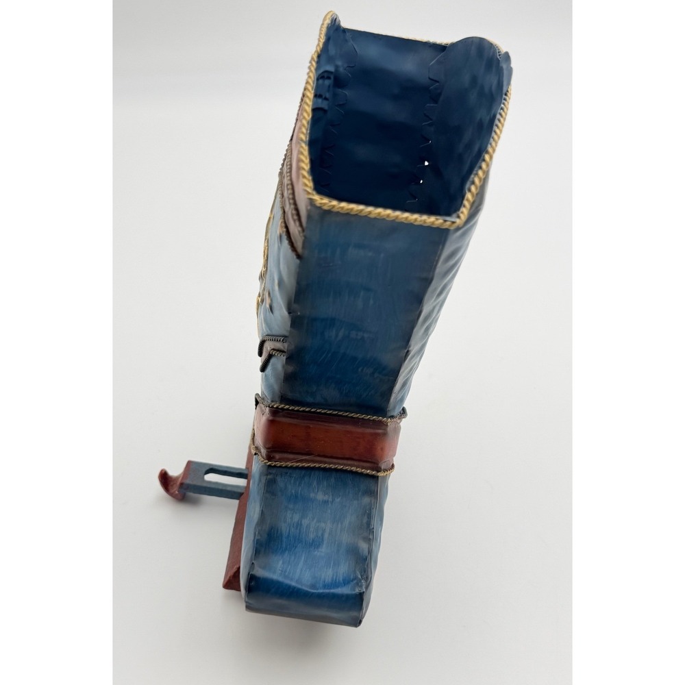 Cowboy Christmas Boot Stocking Holder Metal Cactus Spur Rustic Western Decor - Picture 7 of 10